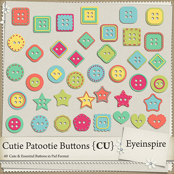 scrapbooking kit, digital scrapbooking, templates, elements, embellishments, buttons, doodles, stars, hearts, stitches, tags, button, cute buttons, digiscrap, digifree, designer tools, commercial use, cute, essential, shapes, photoshop, elements, eyeinspire, realistic, high quality, 300 dpi