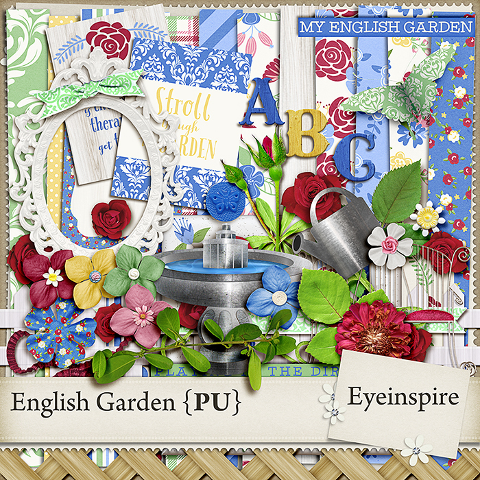 digital scrapbooking, english garden,digiscrap, patterned papers, s4h, s4o, clusters, flowers, floral, photography, photographers, scrapbooking, digital scrapbooking, bows, buttons, frames, borders, fence, bench, johnny jump ups, annuals, paper flowers, printable, roses, english countryside, garden scrapbook