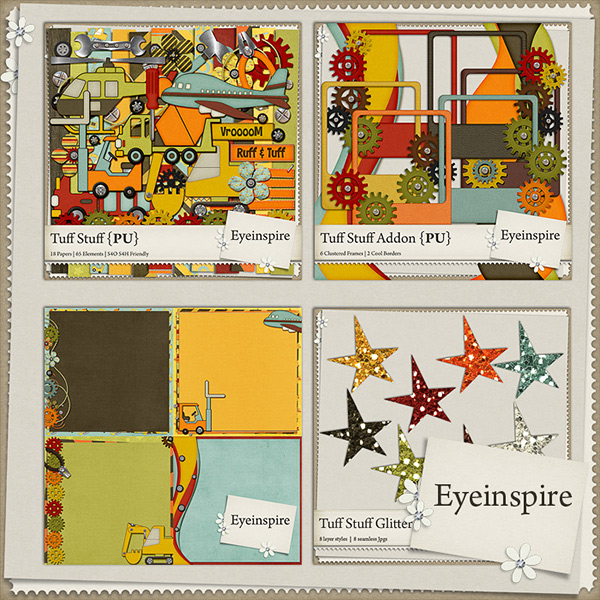 scrapbooking kit, boys, truck, wrench, screwdriver, pliers, hammer, forklift, plane, helicopter, gears, tires, wheels, screws, clustered frames, quick pages, decorated papers, cement truck, dump truck, flowers, journal strips, scatters, frames, stacked papers, glitter, paper pack, elements, digital scrapbooking, digi scrap, texture, colorful, shabby, texture overlays, photoshop, elements, eyeinspire, realistic, high quality, 300 dpi